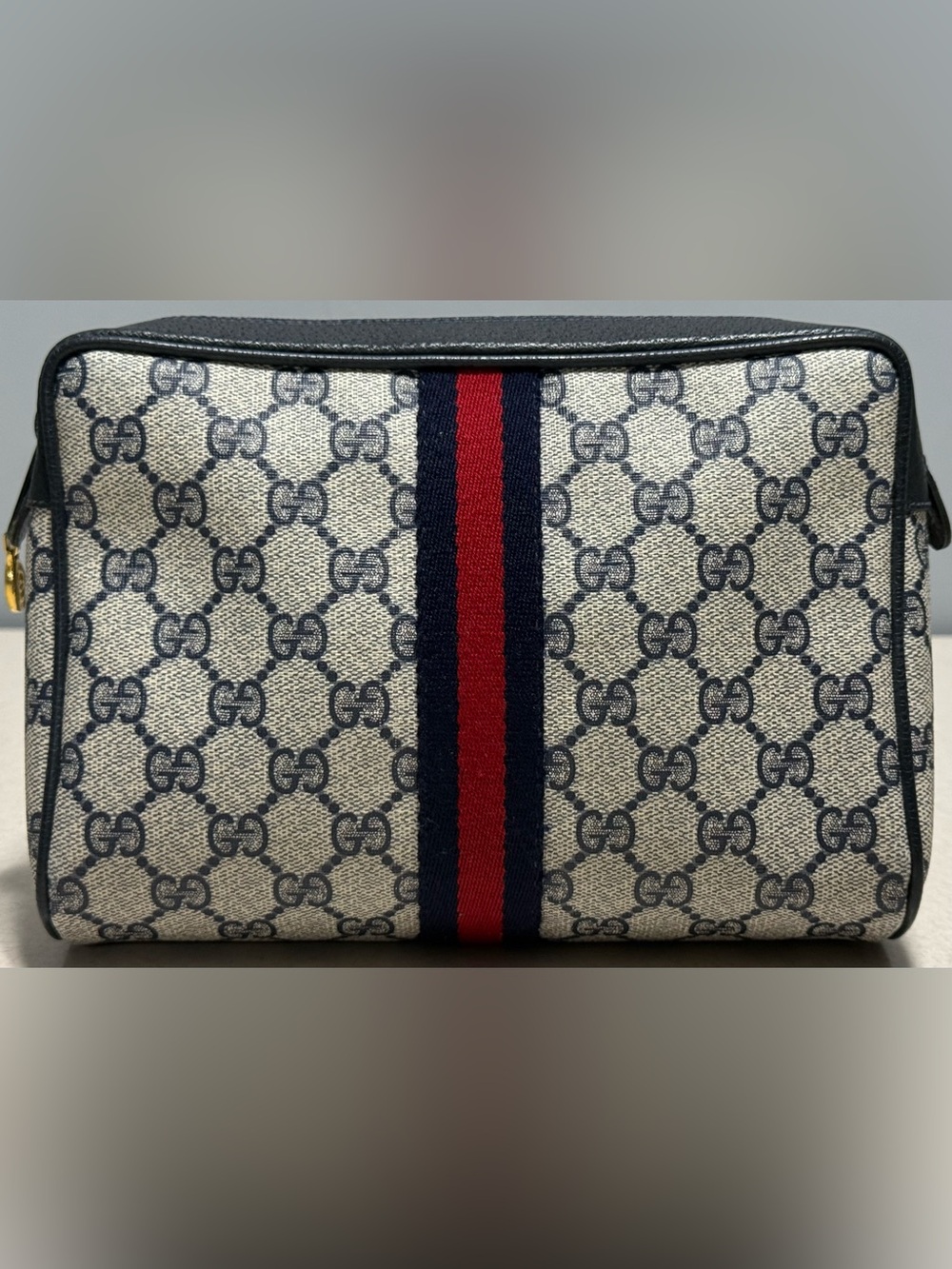 Gucci Vintage GG Supreme Sherry Line Clutch Bag